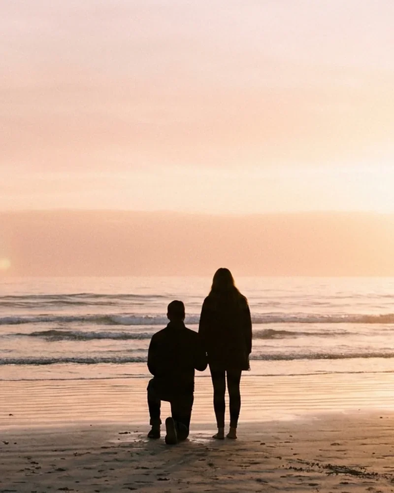 A styled Melbourne proposal at golden hour
